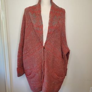 Free People Oversized Cardigan/Sweater Size Small Wool/Linen
